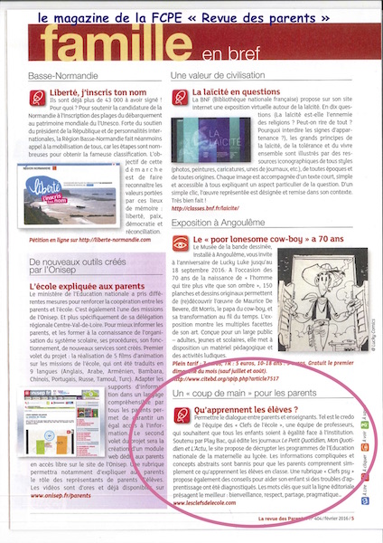 article les clefs de l'école