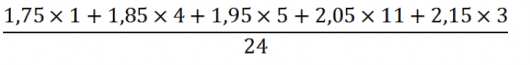 calcul moyenne pondérée