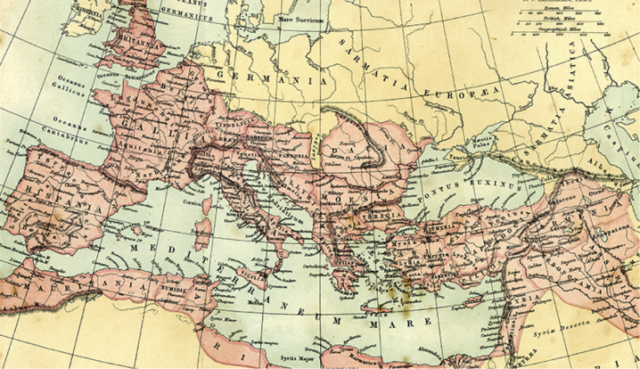 Carte de l'empire romain