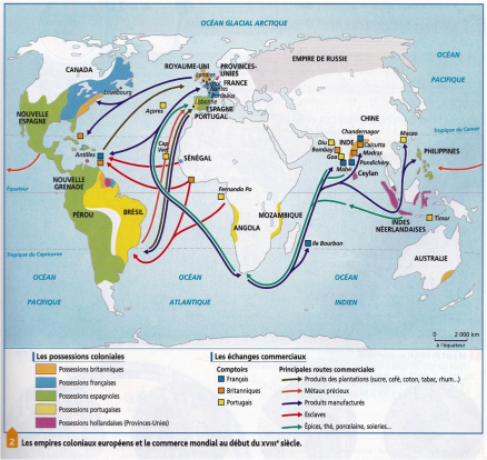 carte des empires coloniaux_Programme_histoire_4eme