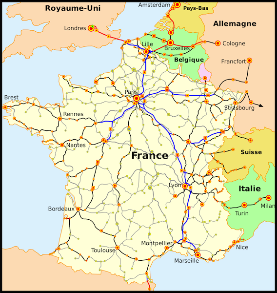 Carte TGV