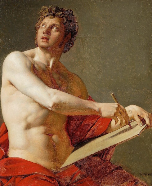 Ingres, Etude académique d'un torse masculin, 1801
